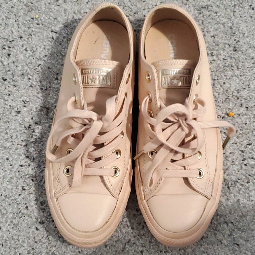 Tan Leather Converse All-Stars